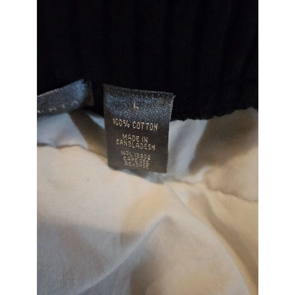 Oscar De La Renta Men's size Large 1/4 zip Black Sweater